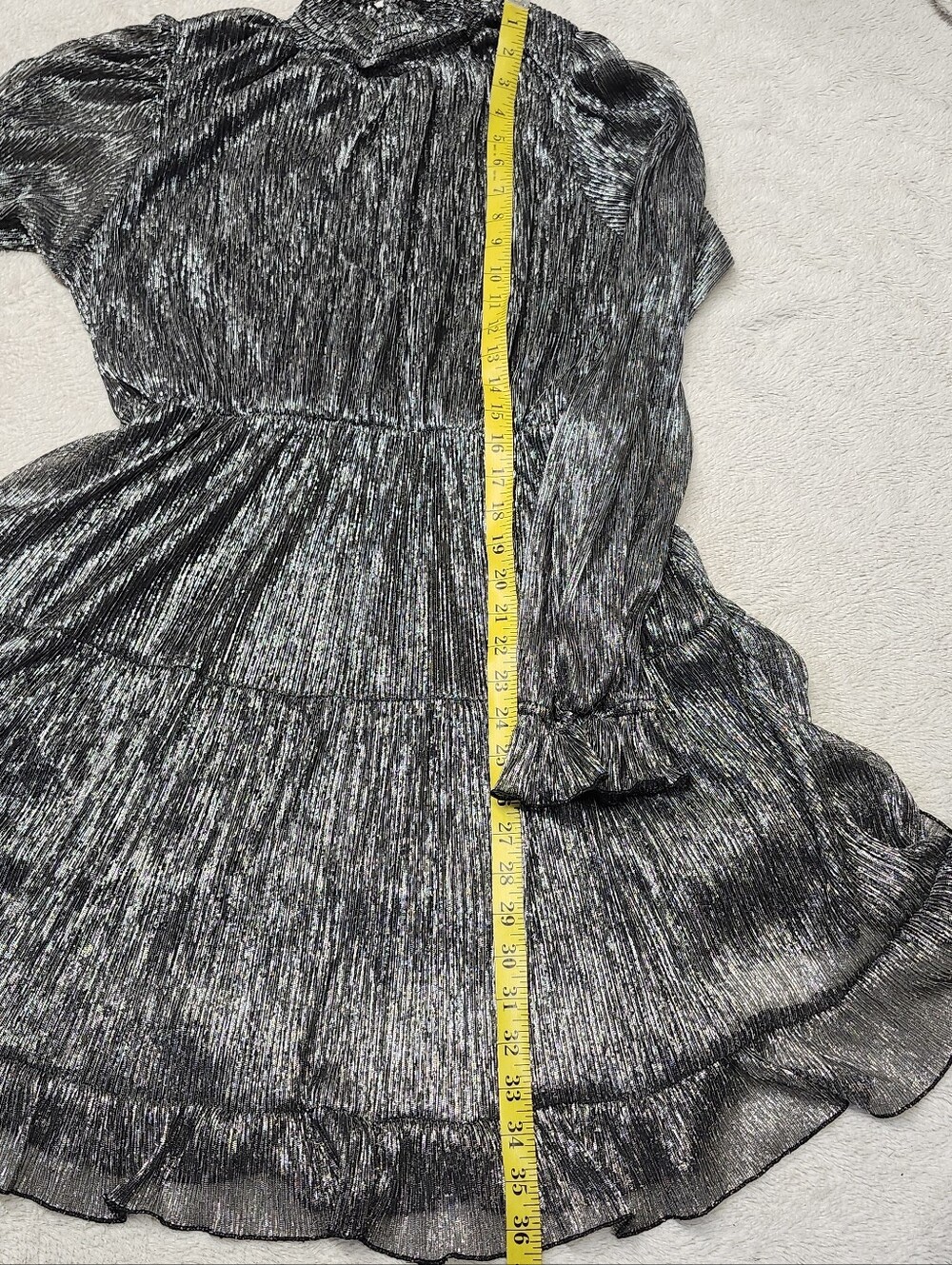 • NWT One Pretty Time Long Sleeve Mock Neck A-Line Dress Size XL Silver & Black - Picture 10 of 11